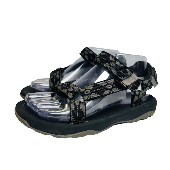 Teva Hurricane XLT 2 Hiking Sandals Kids Size 4 Black Gray Adjustable Straps - Picture 1 of 11